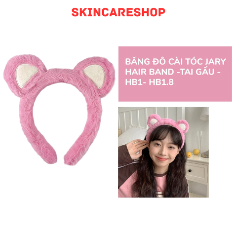 Băng Đô Cài Tóc Tai Gấu Jary Hair Band Hồng Nhạt