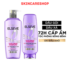 Bộ Gội Xả Dành Cho Da Đầu Khô L'Oreal Paris Elseve Hyaluron Moisture 72H Moisture Filling (620ml + 375ml)
