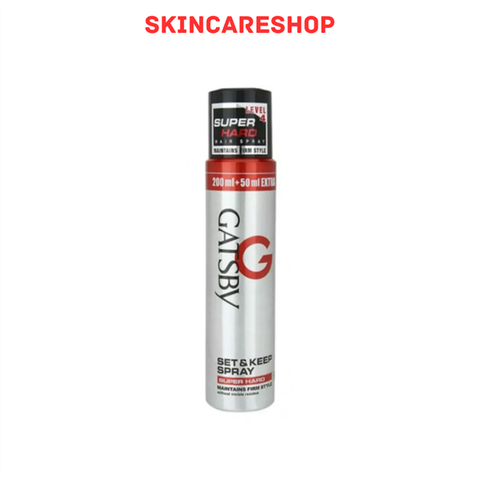 Keo Xịt Tóc Gatsby Set & Keep Spray Super Hard 250ml