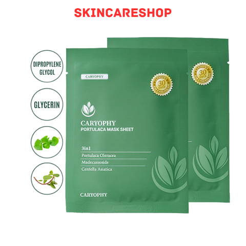 Mặt Nạ Ngăn Ngừa Mụn Chuyên Sâu Caryophy Portulaca Mask Sheet