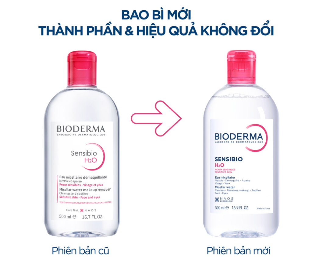 Nước Tẩy Trang Bioderma Sébium H2O 500ml