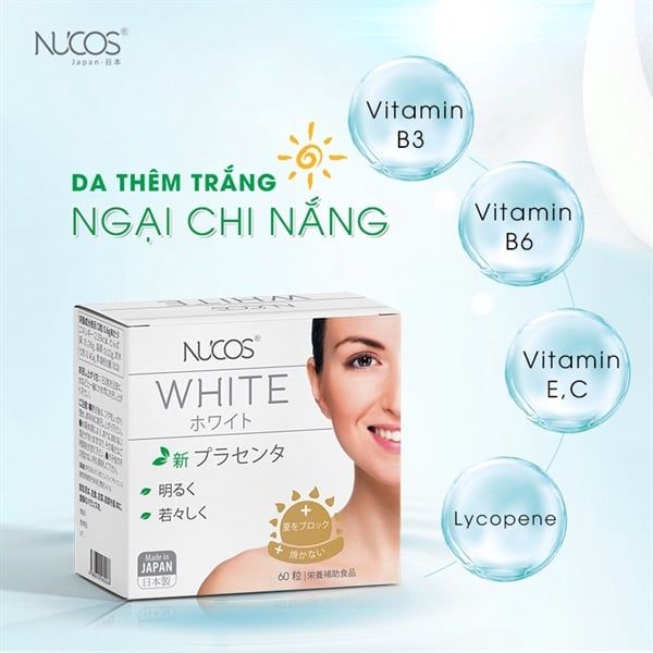 Viên uống Nucos White hỗ trợ sáng da, giảm thâm nám (Hộp 60 viên)