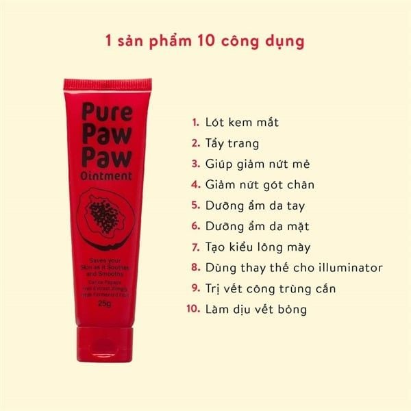 Dưỡng Môi Đa Năng Pure Paw Paw Chiết Xuất Đu Đủ 25g