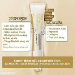 Kem Dưỡng Mắt Giảm Nếp Nhăn Ngăn Lão Hóa Sur.Medic+ Perfection 100™ All In One Facial Eye Cream 35ml