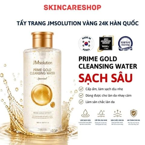 Nước Tẩy Trang JM Solution Prime Gold Cleansing Water Special 500ml