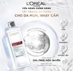 Nước tẩy trang L'Oreal Paris Micellar Water 400ml