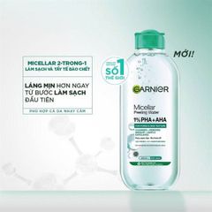 Nước Tẩy Trang Garnier Micellar Exfoliating Water 1% PHA + AHA 400ml