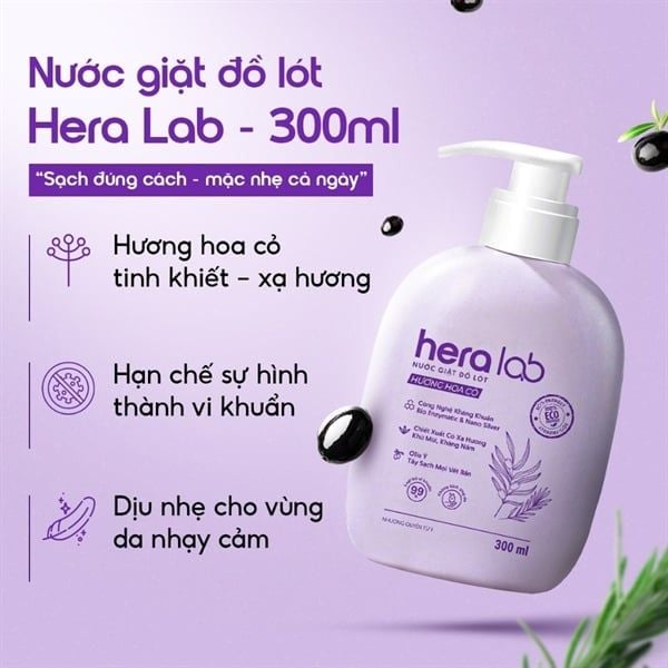 Nước Giặt Đồ Lót Hera Lab Hương Hoa Cỏ 300ml