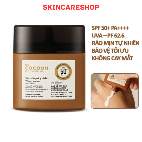 Sữa Chống Nắng Cocoon Chiết Xuất Bí Đao Quang Phổ Rộng 50ml