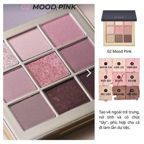 Phấn Mắt 9 Màu Ohui Real Color Eye Pallette 5.4g