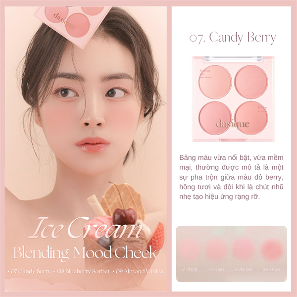 Bảng Má Hồng Dasique 4 Ô Blending Mood Cheek