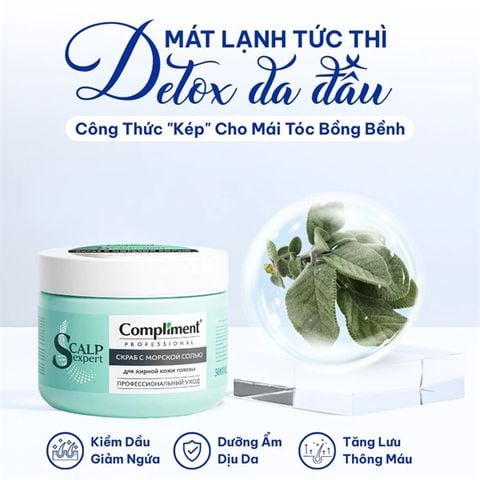 Tẩy Tế Bào Chết Da Đầu Compliment Professional Scalp Expert Line Scrub 300ml