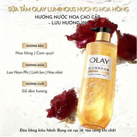 Sữa Tắm Sáng Da Olay Luminous Body Wash Hương Nước Hoa Cao Cấp 350g