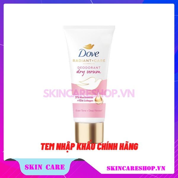 Serum Dưỡng Sáng Ngăn Mùi Dove Deodorant Dry Serum 3% Niacinamide 40ml