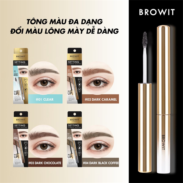 Mascara Định Hình Chân Mày Nongchat Browit Setting Eyebrow