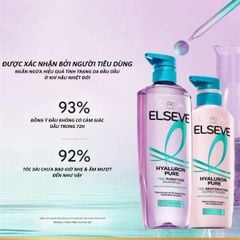 Bộ gội xả L'Oreal Paris Elseve 72H HA Pure 620ml & 375ml