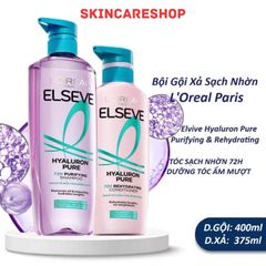 Bộ Gội Xả Dành Cho Da Đầu Khô L'Oreal Paris Elseve Hyaluron Moisture 72H Moisture Filling (620ml + 375ml)