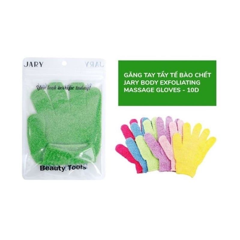 Găng tay tẩy tế bào chết dày 10D Jary Body Scrubber Gloves