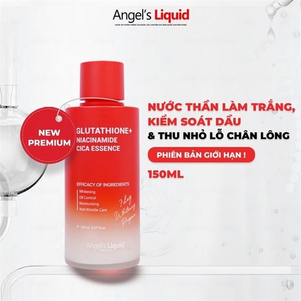 Serum Dưỡng Trắng Angel's Liquid Glutathione Plus Niacinamide Cica 45ml