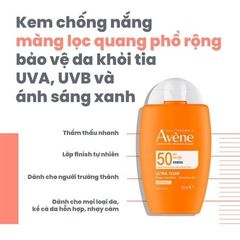 Kem Chống Nắng Avene Ultra Fluid Invisible SPF50 50ml
