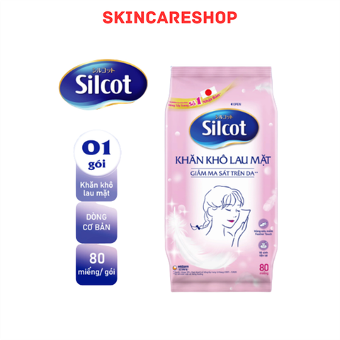Khăn Khô Lau Mặt Silcot 80 Miếng