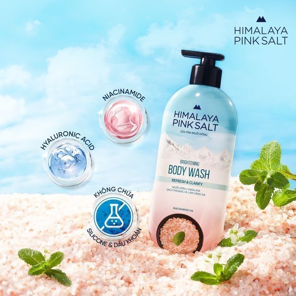 Sữa Tắm Muối Hồng Himalaya Pink Salt Mát Lạnh Và Thư Giãn 500g
