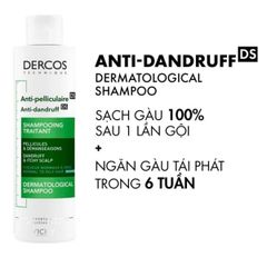 Dầu Gội Vichy Dercos Giảm Gàu Cho Da Đầu Dầu & Ngứa 200ml