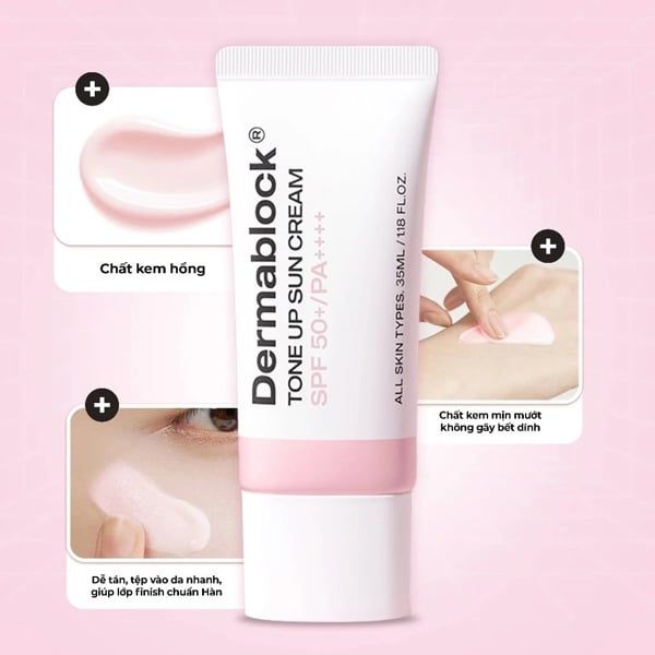 Kem chống nắng Dermablock Tone Up Sun Cream SPF50+PA++++ 35ml