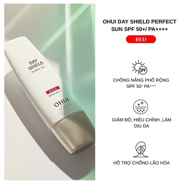 Bộ Sản Phẩm Chống Nắng Dưỡng Da Ohui Day Shield Perfect Sun Red