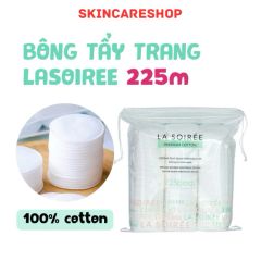 Bông Tẩy Trang La Soiree Premium Cotton Tự Nhiên 225 Miếng