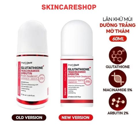 Lăn Nách Angel's Liquid Glutathione+ Niacinamide Arbutin Cooling Fresh Deodorant 60ml