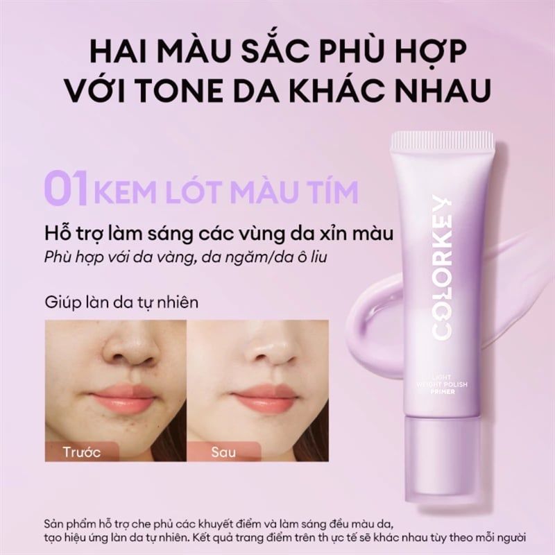 Kem Lót Colorkey Light Weight Polish Primer 30g