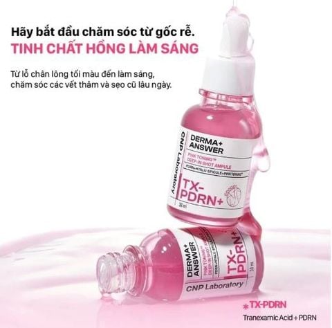 Tinh Chất CNP Vi Kim Dưỡng Sáng Hồng Da Derma Answer Pink Toning Deep In Shot Ampoule 30ml