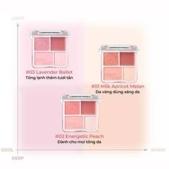 Bảng Phấn Má Hồng, Bắt Sáng 4 Ô Tông Lì Đa Năng Judydoll Blush&Highlight Palette 9g