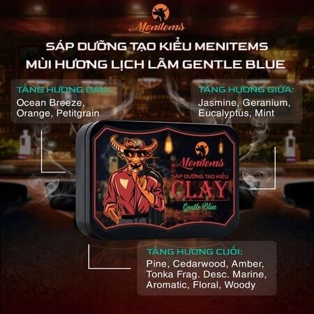 Sáp Tạo Kiểu Menitems Nutritent Styling Clay - Gentle Blue 100g