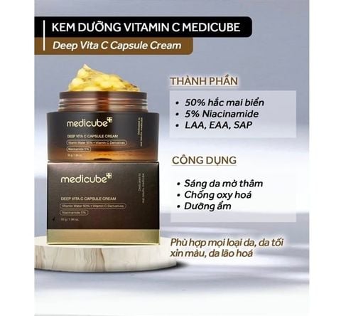 Kem Dưỡng Sáng Da Medicube Deep Vita C Capsule Cream 55g