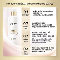 Sữa Dưỡng Thể Sáng Da Olay Hương Nước Hoa Với 5% Niacinamde & Vitamin C 260G