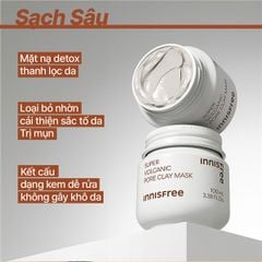 Mặt Nạ innisfree Super Volcanic Pore Clay Mask Chăm Sóc Lỗ Chân Lông 100ml