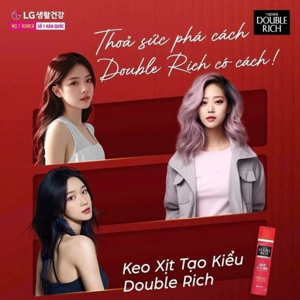 Keo giữ nếp tóc Double Rich Hair Spray Strong Hold 170ml