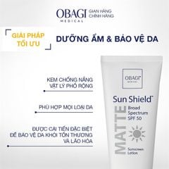 Kem Chống Nắng Obagi Sun Shield Matte Broad Spectrum SPF 50 Premium 85g