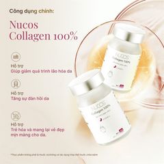 Viên Uống Nucos Collagen 100% Dưỡng Trắng Da Hộp 90 Viên