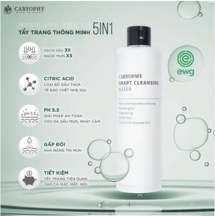 Nước tẩy trang Caryophy Smart Cleansing Water