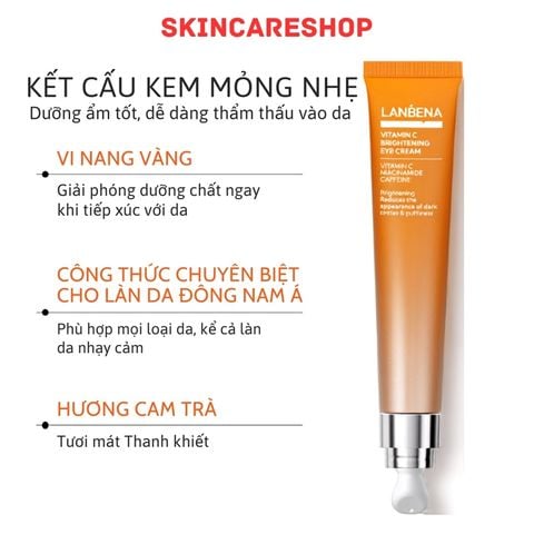 Kem mắt Lanbena Vitamin C Brightening Eye Cream 15ml