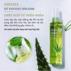Xịt Khoáng Aspasia Moist Up Face Mist Aloe 150ml
