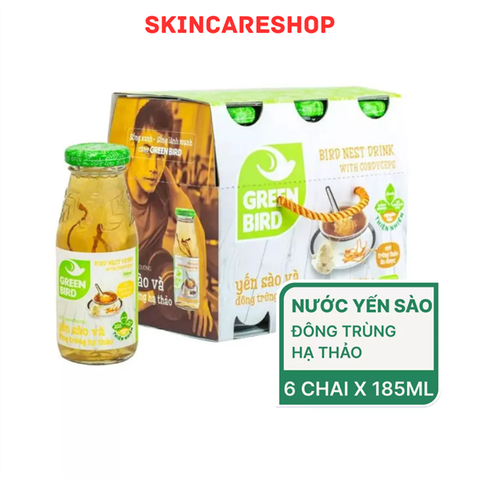 Nước Uống Bổ Dưỡng Yến Sào Đông Trùng Hạ Thảo Nutri Green Bird (6 Chai)