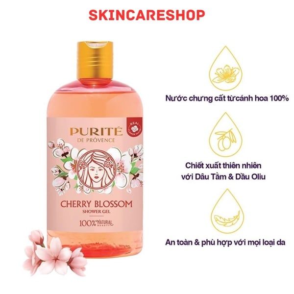 Sữa Tắm Purité Sáng Mịn Da Hương Hoa Anh Đào