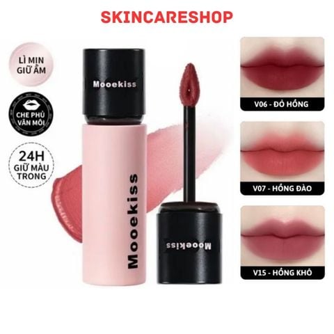 Son Bùn Lì Mịn Mooekiss Velvet Lip Mud 3g