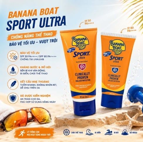 Kem Chống Nắng Banana Boat Sport Ultra SPF50 90ml