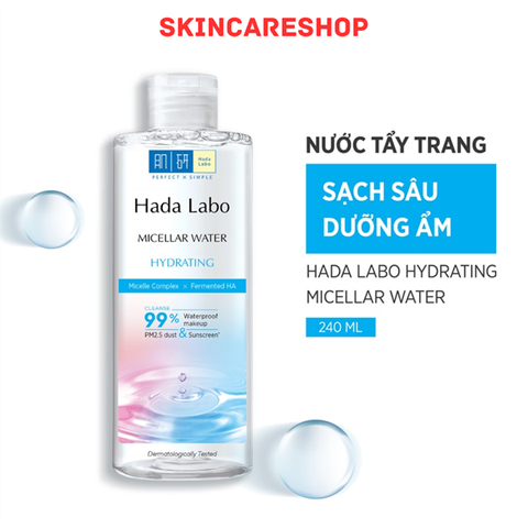 Nước tẩy trang sạch sâu dưỡng ẩm Hada Labo Micellar Water Hydrating 240ml