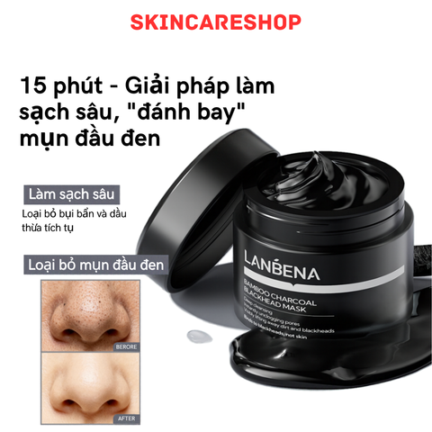Mặt Nạ Lột Mụn Lanbena Bamboo Charcoal Blackhead Mask 30g